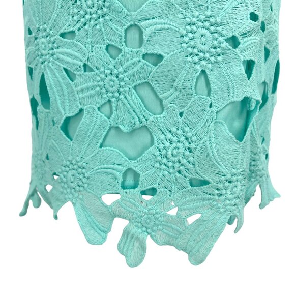 ASTR Lace Sleeveless V-Neck Mini Dress Party Night Out Mint Green Size Medium - Picture 8 of 11